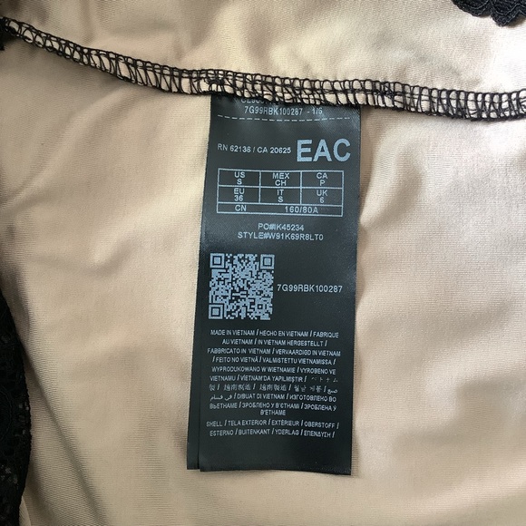 GUESS "KASON" BODYCON WOMEN'S BLACK DRESS - SIZE S - Picture 9 of 11